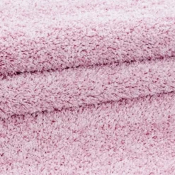 Hochflor Teppich Rund - Life Rosa