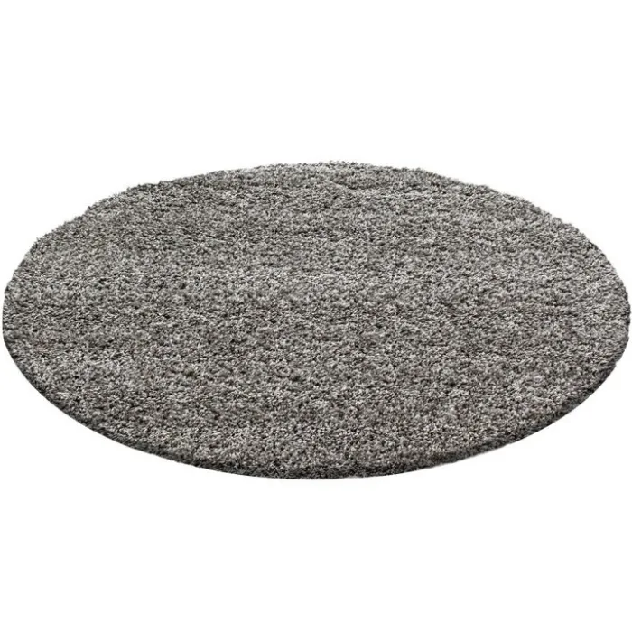 Hochflor Teppich Rund - Life Taupe