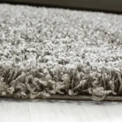 Hochflor Teppich Rund - Life Taupe