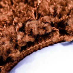 Hochflor Teppich Rund - Life Terracotta