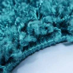 Hochflor Teppich Rund - Life Türkis