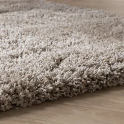 Hochflor Wohnzimmer Teppich - Yves Taupe