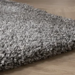 Hochflor Wohnzimmer Teppich - Yves Grau