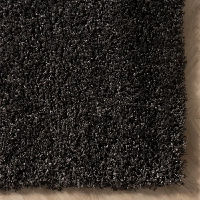 Hochflor Wohnzimmer Teppich - Yves Anthrazit