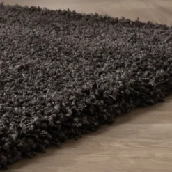 Hochflor Wohnzimmer Teppich - Yves Anthrazit