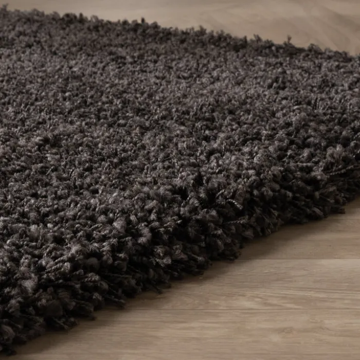 Hochflor Wohnzimmer Teppich - Yves Anthrazit