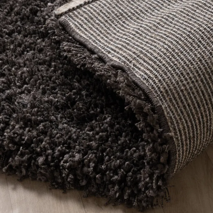 Hochflor Wohnzimmer Teppich - Yves Anthrazit