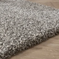 Hochflor Wohnzimmer Teppich - Yves Hellgrau