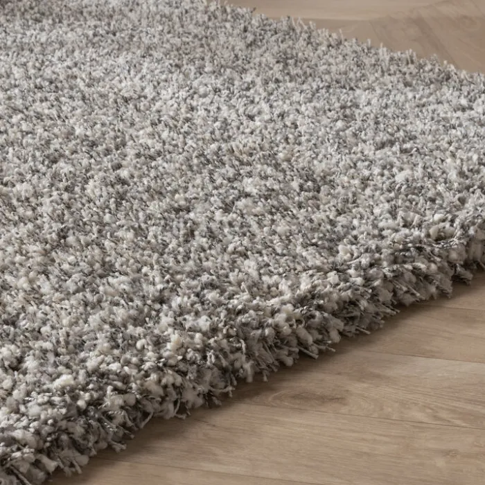 Hochflor Wohnzimmer Teppich - Yves Hellgrau