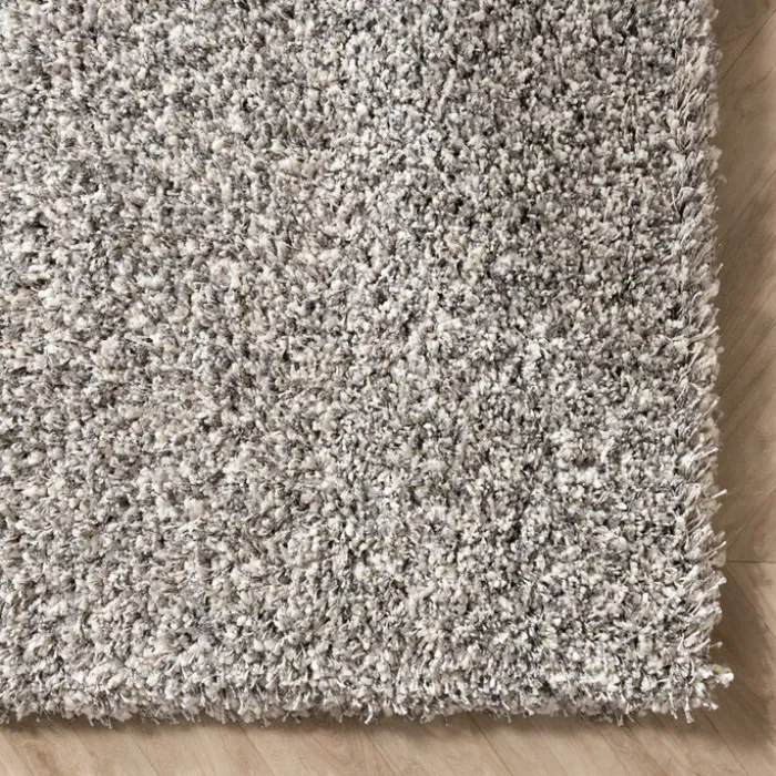 Hochflor Wohnzimmer Teppich - Yves Hellgrau