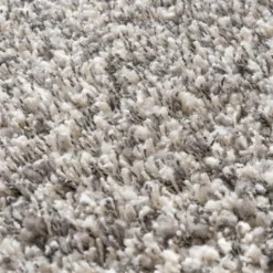 Hochflor Wohnzimmer Teppich - Yves Hellgrau