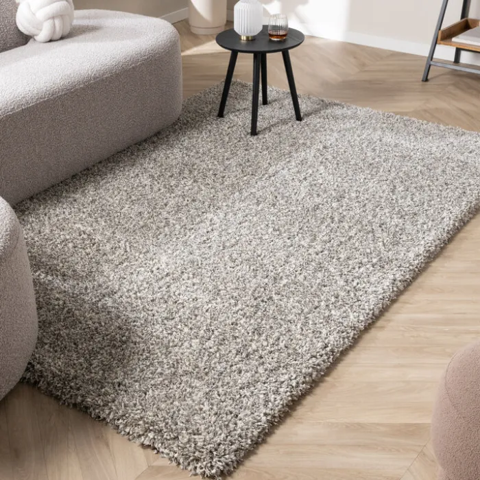 Hochflor Wohnzimmer Teppich - Yves Hellgrau