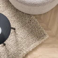 Hochflor Wohnzimmer Teppich - Yves Beige