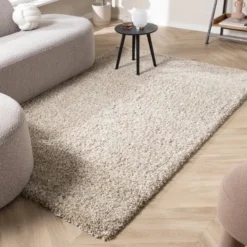 Hochflor Wohnzimmer Teppich - Yves Beige