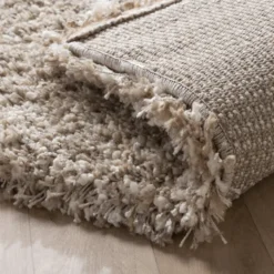 Hochflor Wohnzimmer Teppich - Yves Beige