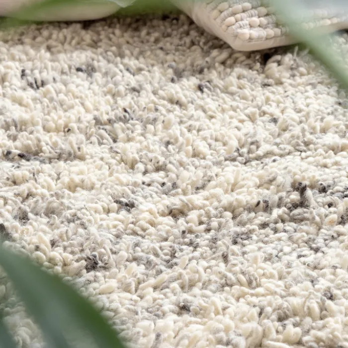 Hochflor Wollteppich - Royal Creme Grau