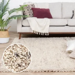 Hochflor Wollteppich - Royal Creme Meliert