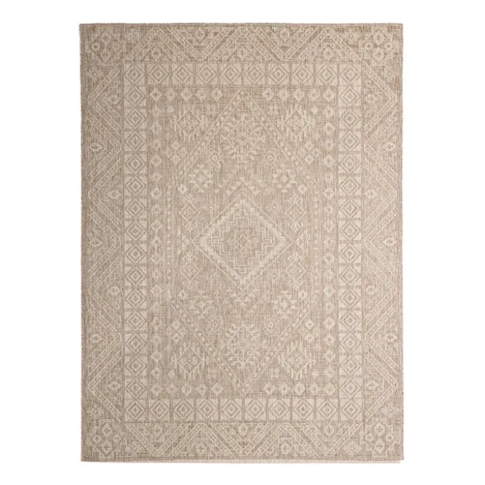 In- & Outdoor Jute Teppich - Atlas Aztec Braun Creme