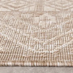 In- & Outdoor Jute Teppich - Atlas Aztec Braun Creme