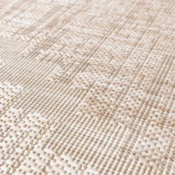 In- & Outdoor Jute Teppich - Atlas Diamond Braun Creme