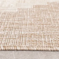 In- & Outdoor Jute Teppich - Atlas Diamond Braun Creme