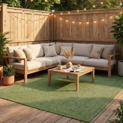 In- & Outdoor Jute Teppich - Bali Grün