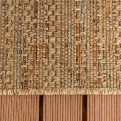 In- & Outdoor Jute Teppich - Daisy Lines Bunt