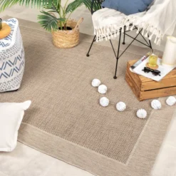 In- & Outdoor Jute Teppich - Fora Edge Natural