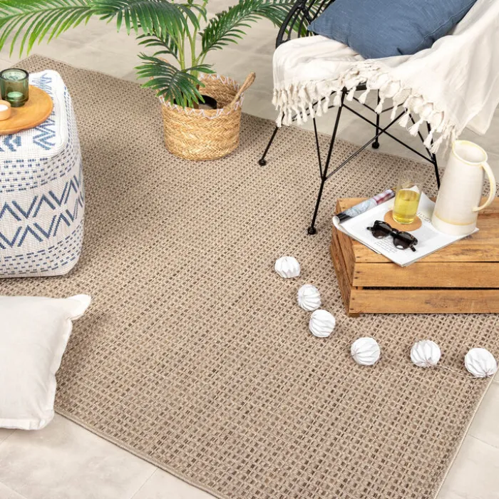 In- & Outdoor Jute Teppich - Fora Melange Natural