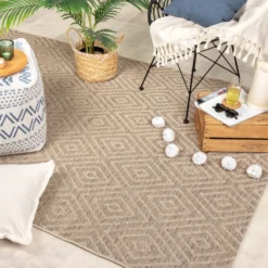 In- & Outdoor Jute Teppich - Fora Tile Natural