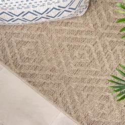 In- & Outdoor Jute Teppich - Fora Tile Natural