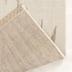 In- & Outdoor Jute Teppich - Nomad Leaves Creme