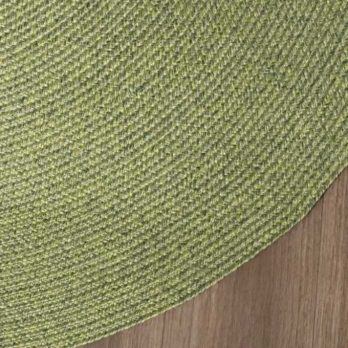In- & Outdoor Jute Teppich Rund - Bali Grün