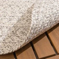 In- & Outdoor Jute Teppich Rund - Bali Weiß