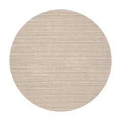 In- & Outdoor Jute Teppich Rund - Nomad Melange Creme