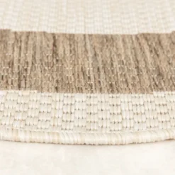 In- & Outdoor Jute Teppich Rund - Nomad Edge Creme