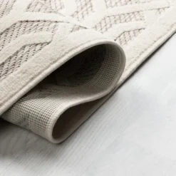 In- & Outdoor Läufer - Piatto Mataro Creme Weiß - 66x230cm