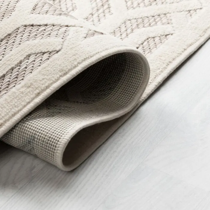 In- & Outdoor Läufer - Piatto Mataro Creme Weiß - 66x230cm