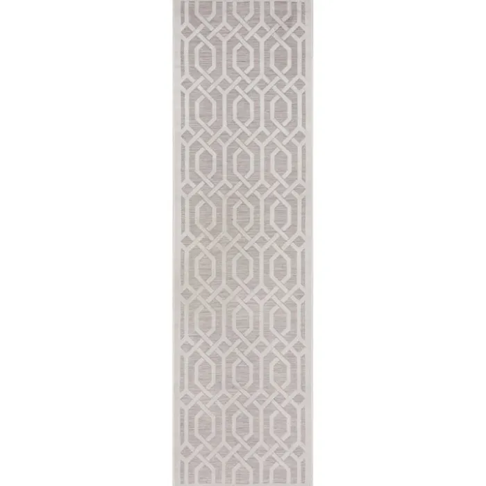 In- & Outdoor Läufer - Piatto Mataro Creme Weiß - 66x230cm