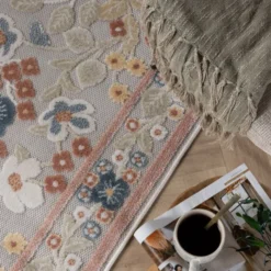 In - & Outdoorteppich - Bloom Oriental Bunt