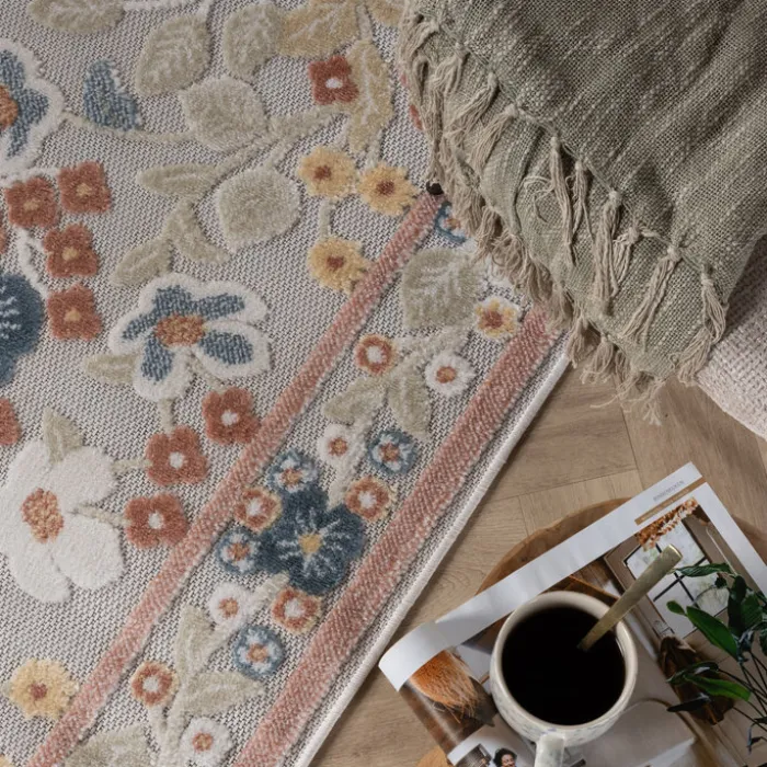In - & Outdoorteppich - Bloom Oriental Bunt
