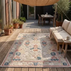 In - & Outdoorteppich - Bloom Oriental Bunt