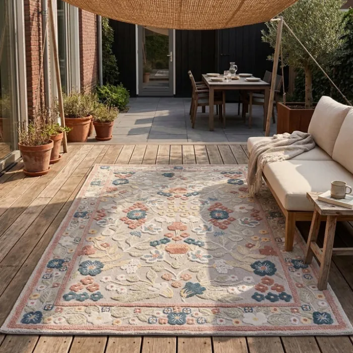 In - & Outdoorteppich - Bloom Oriental Bunt