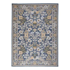 In - & Outdoorteppich - Bloom Oriental Blau