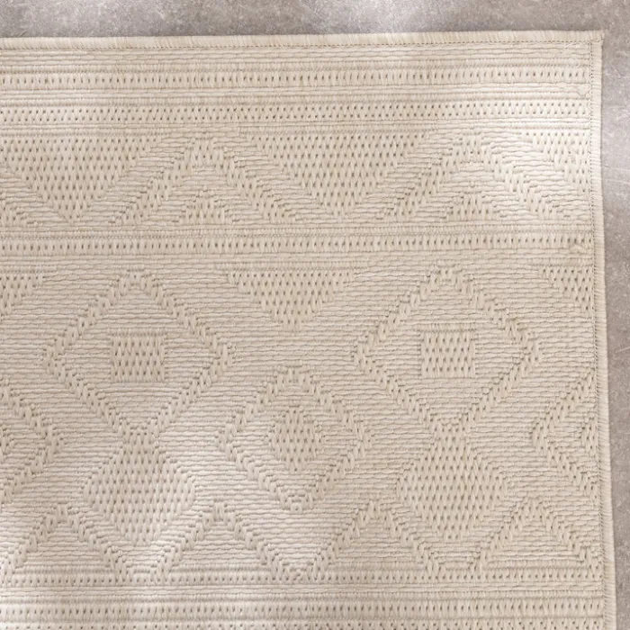 In- & Outdoor Teppich - Dunes Geo Creme