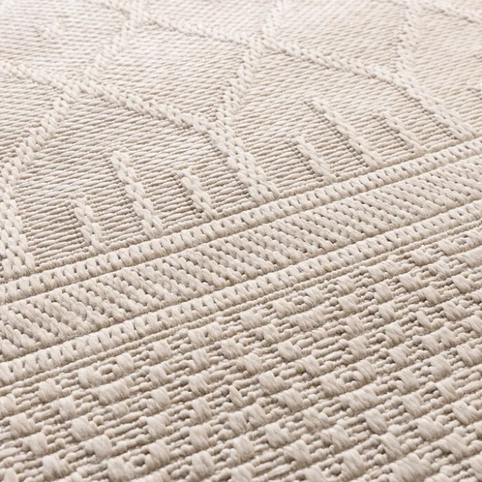 In- & Outdoor Teppich - Dunes Geo Creme