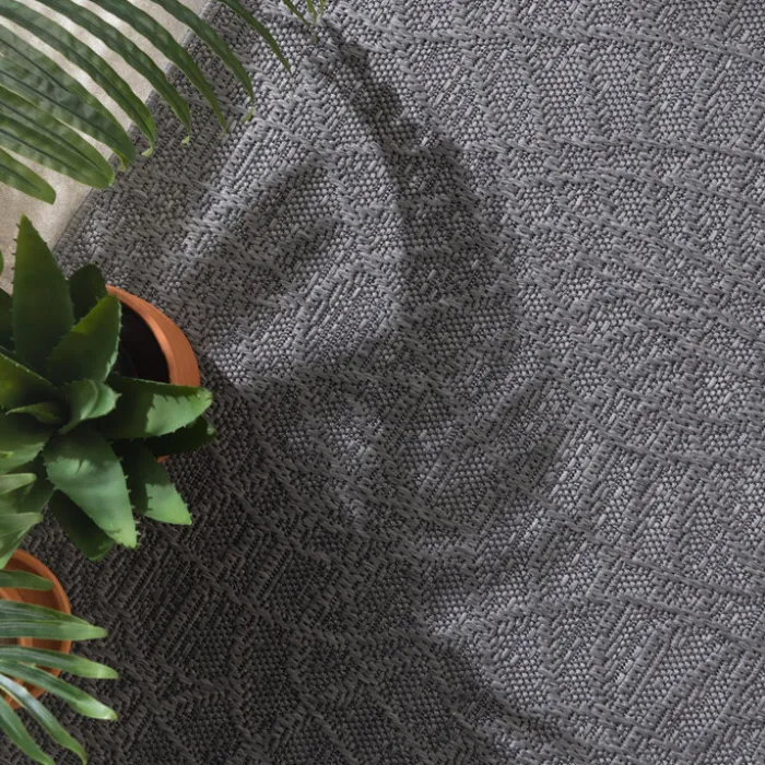 In- & Outdoor Teppich - Dunes Mandala Grau