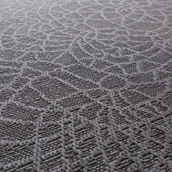 In- & Outdoor Teppich - Dunes Mandala Grau