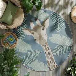 In - & Outdoorteppich - Dunto Eric Giraffe - Ø 160cm