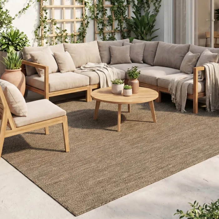 In-& Outdoor Teppich - Malta Arrow Natur